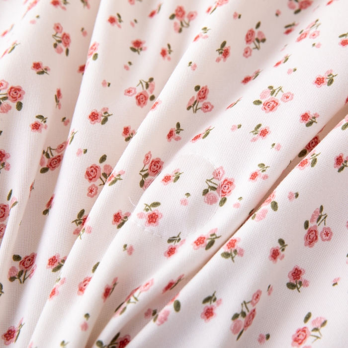 91家纺网 家纺一手货源 找家纺 南北家居 2025新款针织棉双层纱夏被四件套 粉色小花