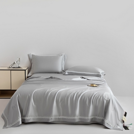 桂雅居2025新款80支进口莱赛尔双丝夏被-达芙妮 雅灰