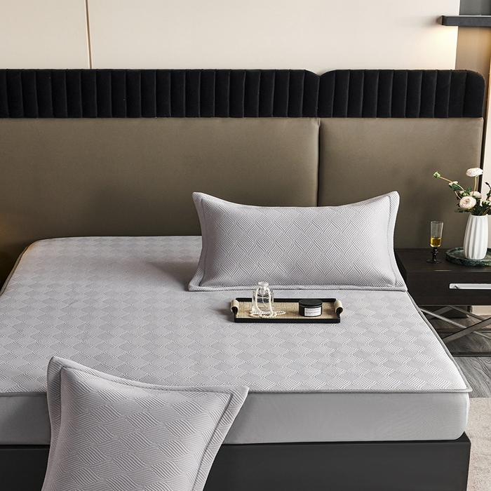 91家纺网 家纺一手货源 找家纺 桂雅居 2025新款高科技冷凝高分子超速凉感软席三件套 星空灰