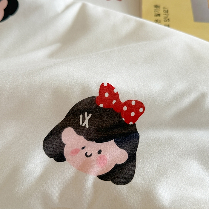 91家纺网 家纺一手货源 找家纺 麦伦家居 2025新款云柔针织棉大豆夏凉被 蝴蝶结女孩