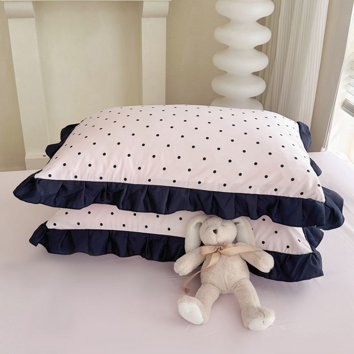 91家纺网 家纺一手货源 找家纺 绣女坊  2025新款水洗天丝夏被四件套 粉色圆点