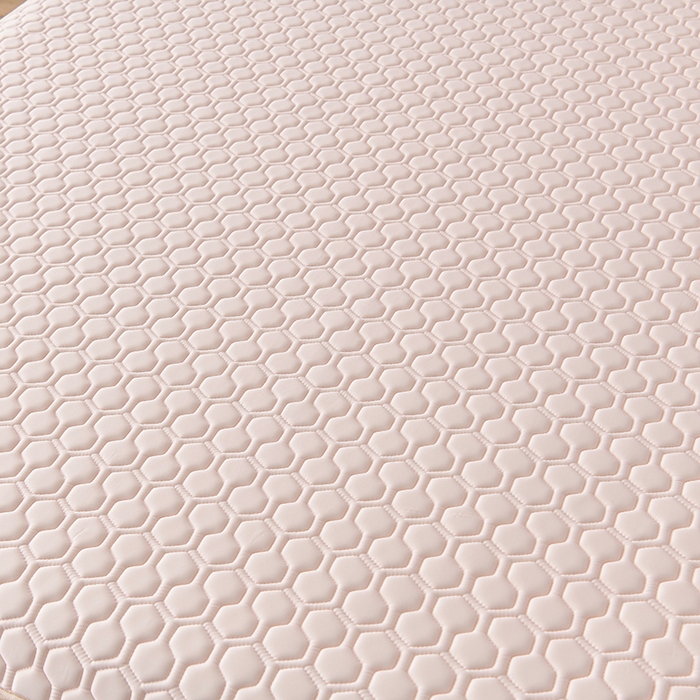 91家纺网 家纺一手货源 找家纺 畅畅家纺 2025新款夏季凉感丝足球花纯色凉席夏被四件套 足球花-香妃粉