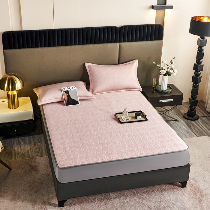 91家纺网 家纺一手货源 找家纺 桂雅居 2025新款高科技冷凝高分子超速凉感软席三件套 樱花粉