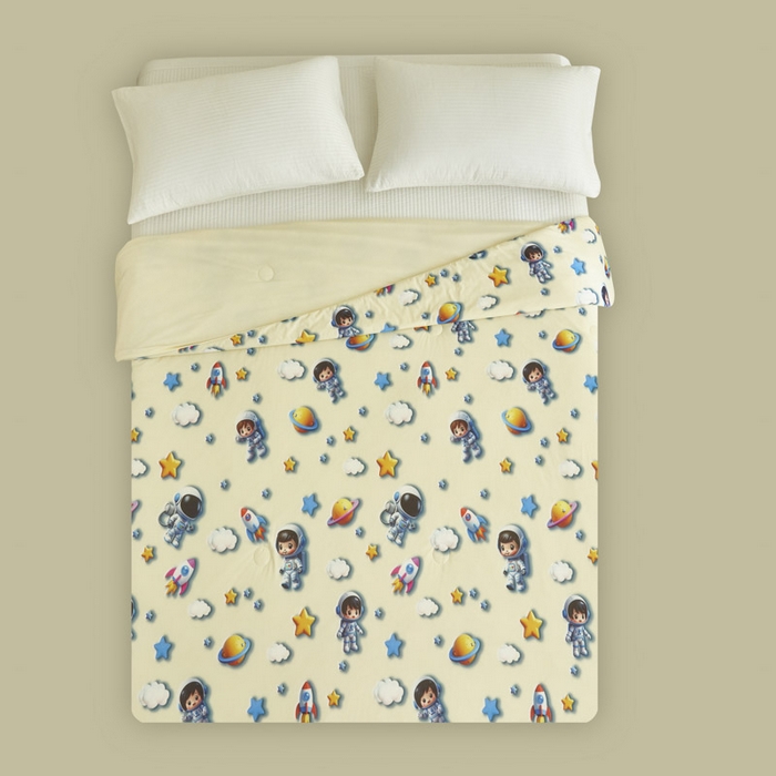 91家纺网 家纺一手货源 找家纺 子由家居 2025新款5D凉感大豆夏被 5D-太空人