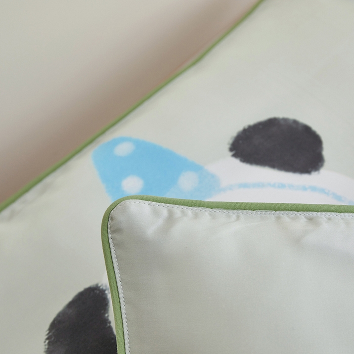 91家纺网 家纺一手货源 找家纺 荷马之梦  2025新款系列——A类60s原创手绘卡通儿童枕套 胖达