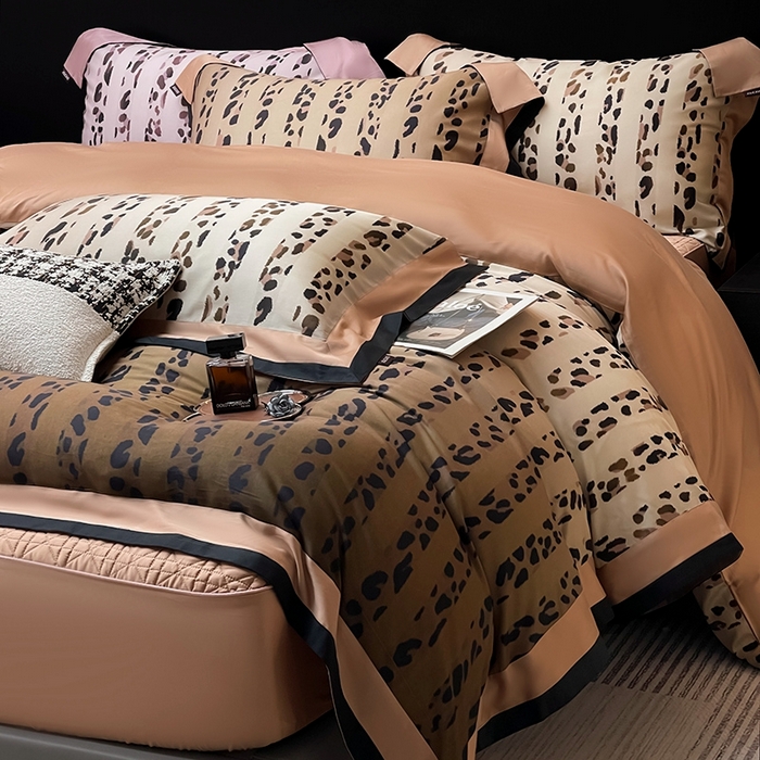 91家纺网 家纺一手货源 找家纺 爱妮菲2025新款高端轻奢A类母婴级天丝棉印花四件套纯棉全棉高端夏季丝滑裸睡长绒棉被套真丝床上用品   伊素