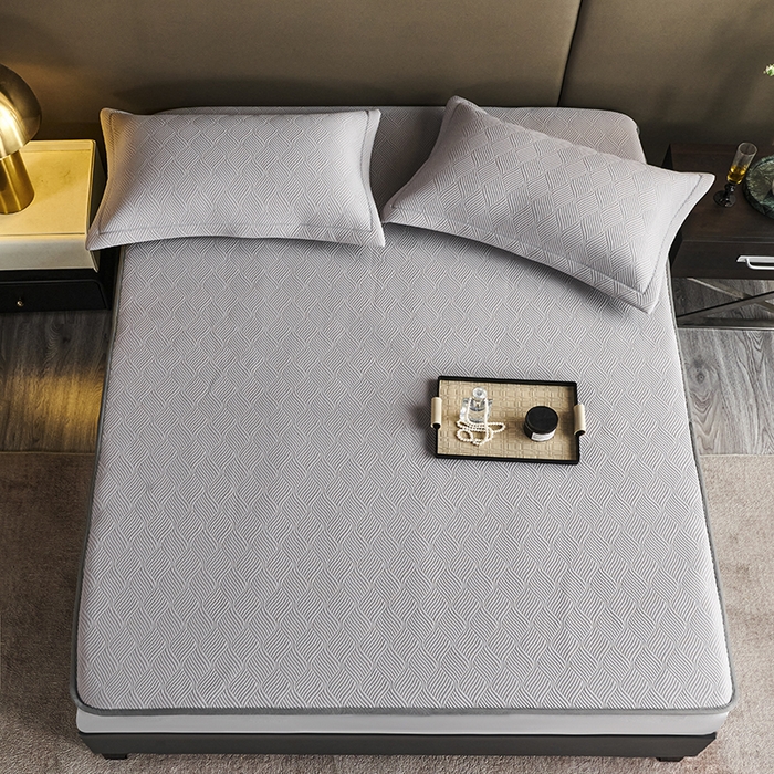 91家纺网 家纺一手货源 找家纺 桂雅居 2025新款高科技冷凝高分子超速凉感软席三件套 星空灰