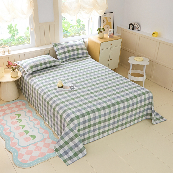 91家纺网 家纺一手货源 找家纺 （总）金泰莱 2025新款色织老粗布床单老粗布凉席三件套