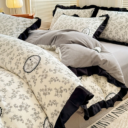 91家纺网 家纺一手货源 找家纺 （总）佳一家纺 2025新款亲肤水洗棉四件套系列