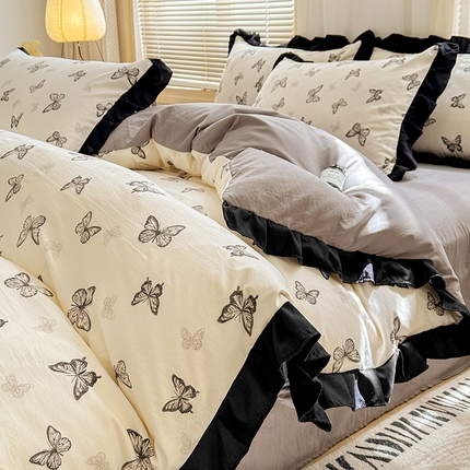 91家纺网 家纺一手货源 找家纺 （总）佳一家纺 2025新款亲肤水洗棉四件套系列