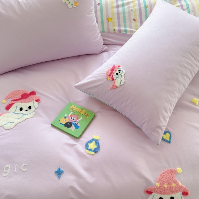 91家纺网 家纺一手货源 找家纺 如意朵2025新款全棉毛巾绣四件套 魔法师