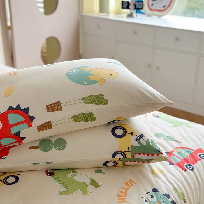 91家纺网 家纺一手货源 找家纺 麦伦家居 2025新款云柔针织棉大豆夏凉被 汽车恐龙