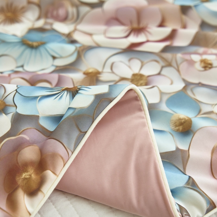 91家纺网 家纺一手货源 找家纺 子由家居 2025新款5D凉感大豆夏被 5D-石榴花