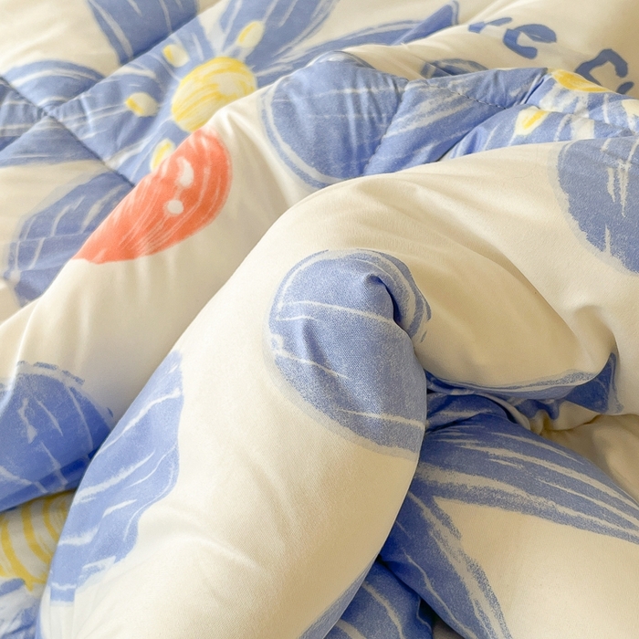 91家纺网 家纺一手货源 找家纺 百花王2025新款原棉大豆被被子被芯 唯美兰