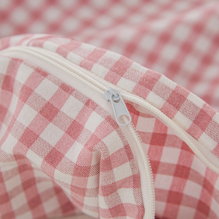 91家纺网 家纺一手货源 找家纺 金泰莱 2025新款色织老粗布四件套全棉四件套纯棉四件套 红尘