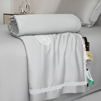 91家纺网 家纺一手货源 找家纺 桂雅居2025新款80支进口莱赛尔双丝夏被-达芙妮 雅灰