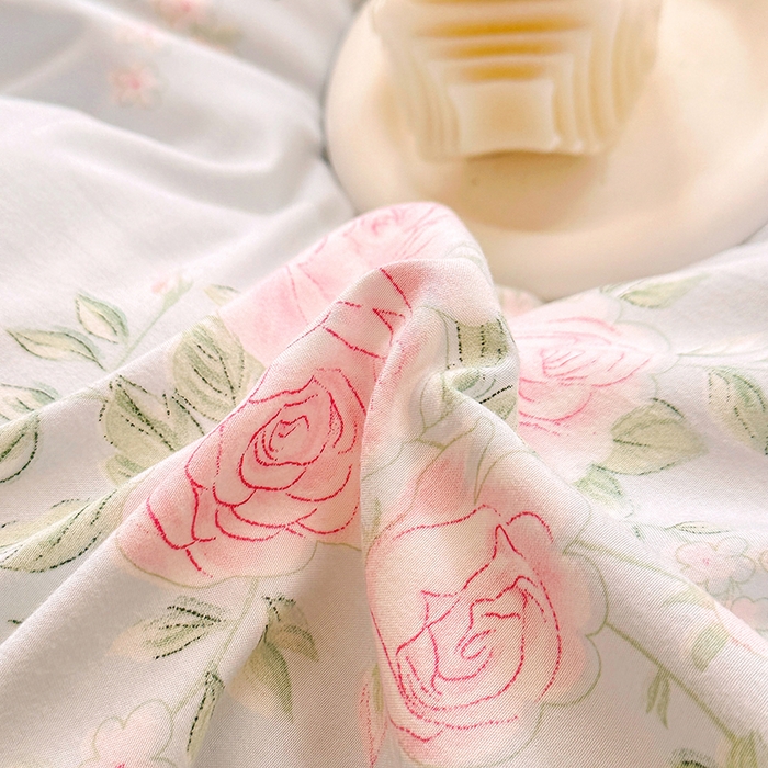 91家纺网 家纺一手货源 找家纺 佳一家纺 2025新款亲肤水洗棉四件套系列 倾城之恋