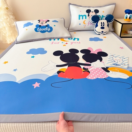 91家纺网 家纺一手货源 找家纺 （总）典曼家纺 2025春夏新款A类凉感冰丝迪士尼凉席席子