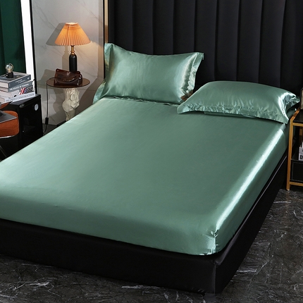 91家纺网 家纺一手货源 找家纺 【蒂梵熙家纺】床笠 2025新款夏季高端床笠轻奢丝滑裸睡丝绸床垫保护套 冰丝豹纹水洗真丝天丝床笠单件