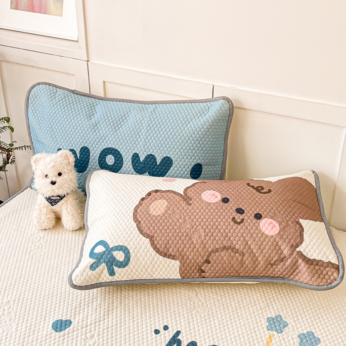 91家纺网 家纺一手货源 找家纺 川悦生活 2025新款大版冰豆豆凉豆豆凉席 表演小狗