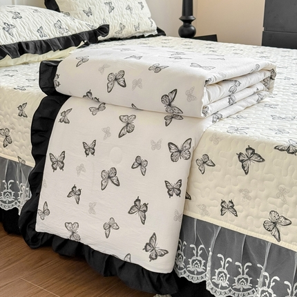 绣女坊 2025新款夏被款床盖四件套 蝴蝶