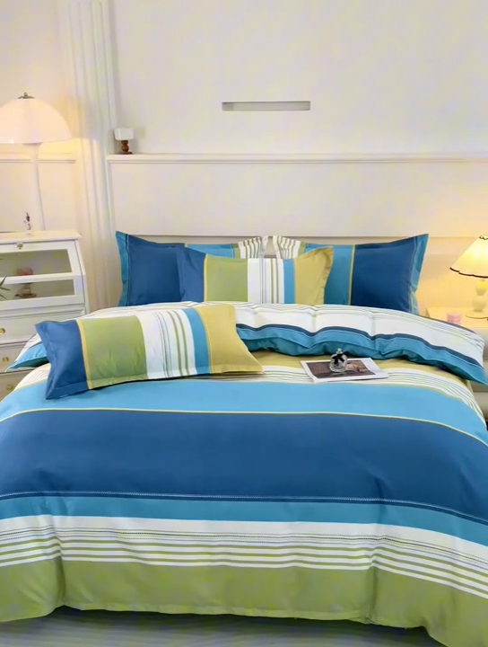 91家纺网 家纺一手货源 找家纺 北部居 2025新款加厚化纤四件套