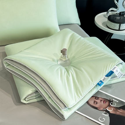 91家纺网 家纺一手货源 找家纺 （总）简如 2025新款A类氨纶凉感丝大豆夏凉被夏被