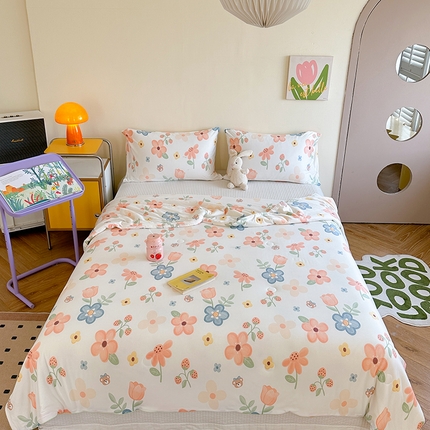 麦伦家居 2025新款云柔针织棉大豆夏凉被 向阳花