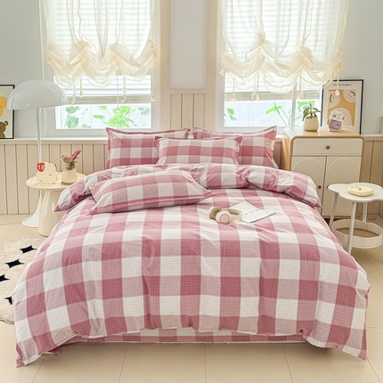 金泰莱 2025新款色织老粗布四件套全棉四件套纯棉四件套 樱络