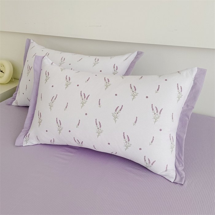 91家纺网 家纺一手货源 找家纺 南北家居 2025新款亲肤泡泡棉提花夏被 紫色香