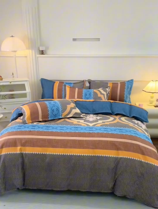 91家纺网 家纺一手货源 找家纺 北部居 2025新款加厚化纤四件套