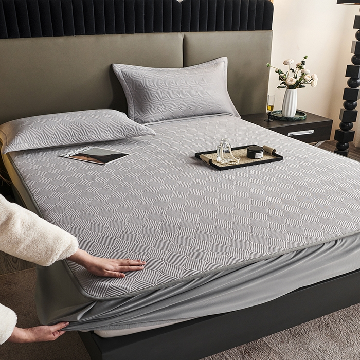 91家纺网 家纺一手货源 找家纺 桂雅居 2025新款高科技冷凝高分子超速凉感软席三件套 星空灰