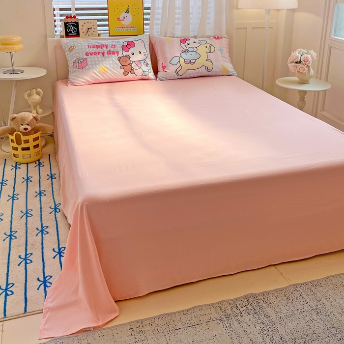 91家纺网 家纺一手货源 找家纺 海岛哥哥 2025新款水洗棉大版卡通夏被 凯蒂的礼物