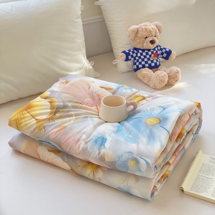 91家纺网 家纺一手货源 找家纺 （总）蓝冰家纺 2025新款凉感数码印花夏被夏凉被空调被