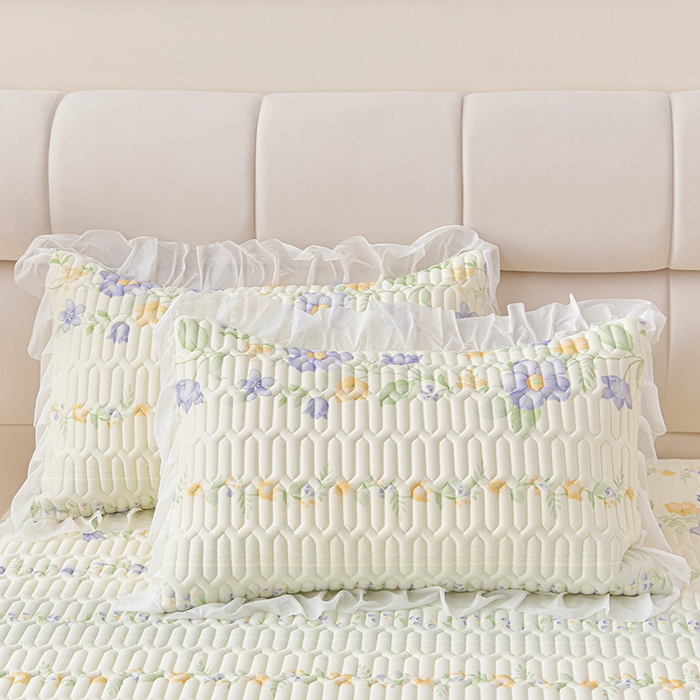 91家纺网 家纺一手货源 找家纺 畅畅家纺 2025新款夏季凉感丝印花足球花凉席夏被夏凉被空调被四件套 足球花-花香四溢