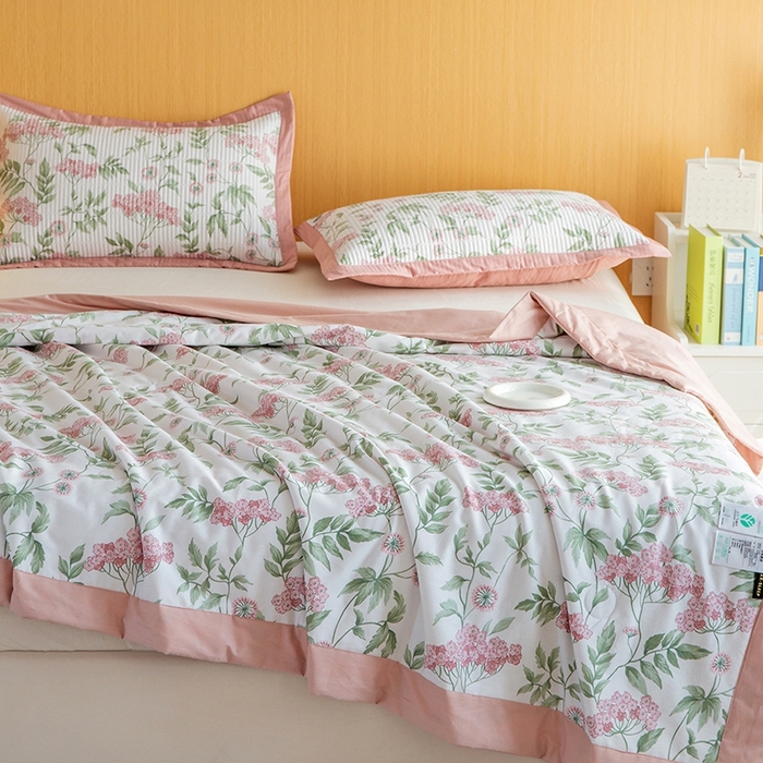 91家纺网 家纺一手货源 找家纺 晨晨家纺2025新款双面全棉床盖款三件套 萱梦