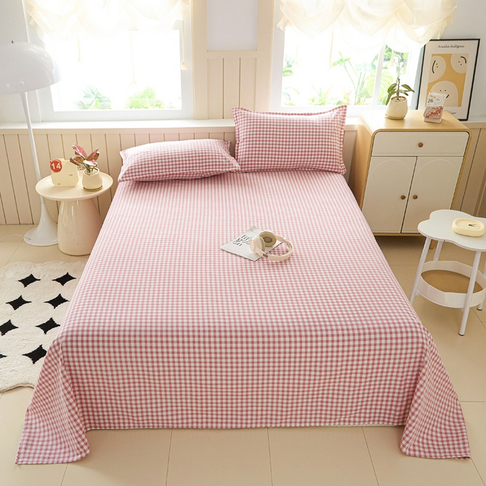 91家纺网 家纺一手货源 找家纺 金泰莱 2025新款色织老粗布四件套全棉四件套纯棉四件套 红尘