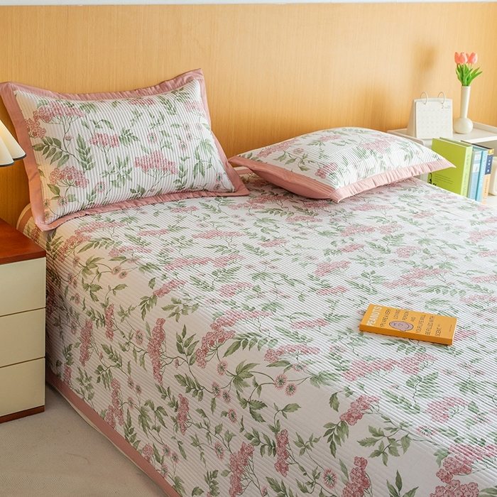 91家纺网 家纺一手货源 找家纺 晨晨家纺2025新款双面全棉夏被四件套 萱梦