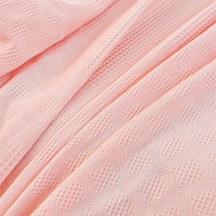 91家纺网 家纺一手货源 找家纺 曼町家居 2025新款全棉华夫格床笠 浅粉