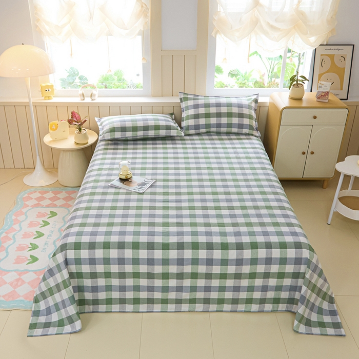 91家纺网 家纺一手货源 找家纺 （总）金泰莱 2025新款色织老粗布床单老粗布凉席三件套