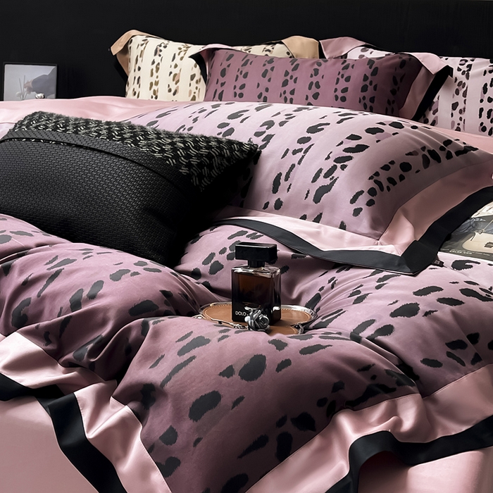 91家纺网 家纺一手货源 找家纺 爱妮菲2025新款高端轻奢A类母婴级天丝棉印花四件套纯棉全棉高端夏季丝滑裸睡长绒棉被套真丝床上用品   雨棠