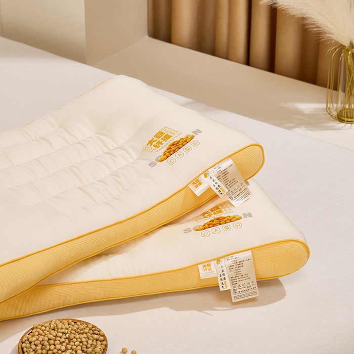 91家纺网 家纺一手货源 找家纺 （总）昕科 2025新款A类大豆纤维双拼亲子枕-大豆纤维儿童枕头宿舍学生枕芯立体大豆儿童枕