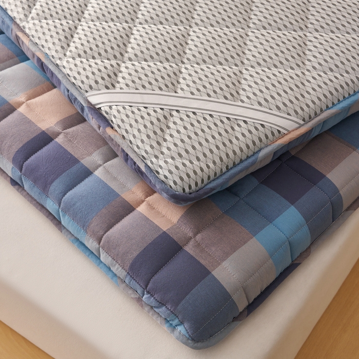 91家纺网 家纺一手货源 找家纺 锦丝钰床垫 2025新款色织水洗棉棉花床垫 彩格