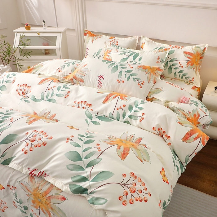 91家纺网 家纺一手货源 找家纺 北部居 2025新款加厚化纤四件套