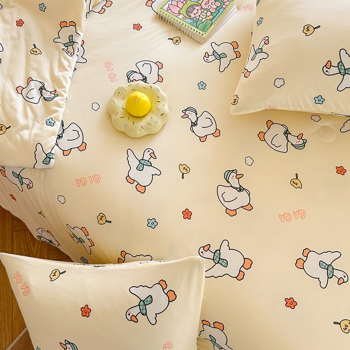 91家纺网 家纺一手货源 找家纺 麦伦家居 2025新款云柔针织棉大豆夏凉被 加油鸭