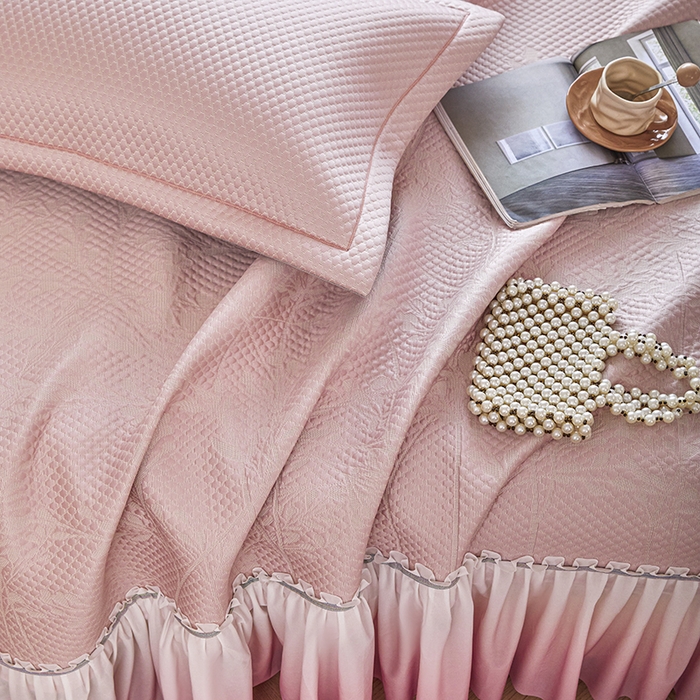 91家纺网 家纺一手货源 找家纺 （总）桂雅居 2025春夏新款高分子凉席三件套床裙款