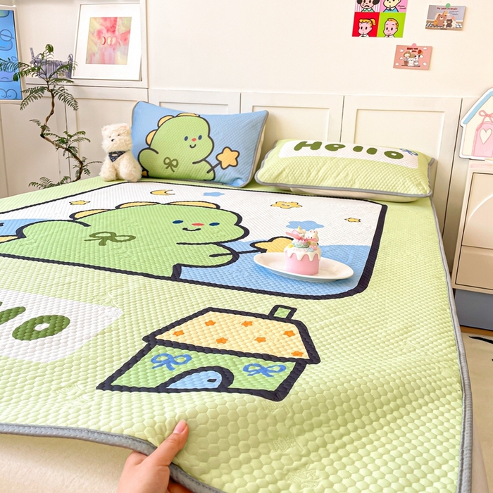 91家纺网 家纺一手货源 找家纺 川悦生活 2025新款大版冰豆豆凉豆豆凉席 啵啵星