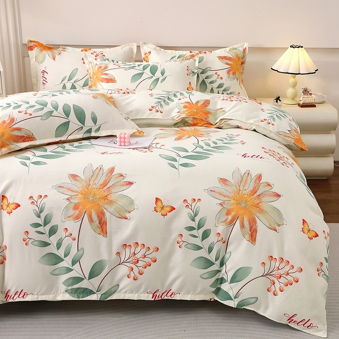 91家纺网 家纺一手货源 找家纺 北部居 2025新款加厚化纤四件套