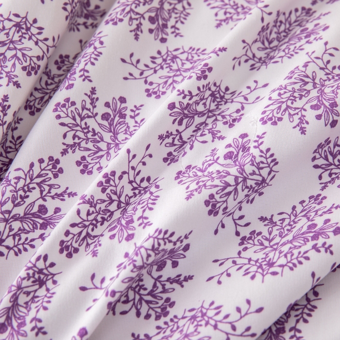 91家纺网 家纺一手货源 找家纺 南北家居 2025新款针织棉双层纱夏被四件套 幻紫蝶影