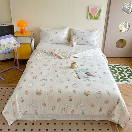 91家纺网 家纺一手货源 找家纺 （总）麦伦家居 2025新款云柔针织棉大豆夏凉被